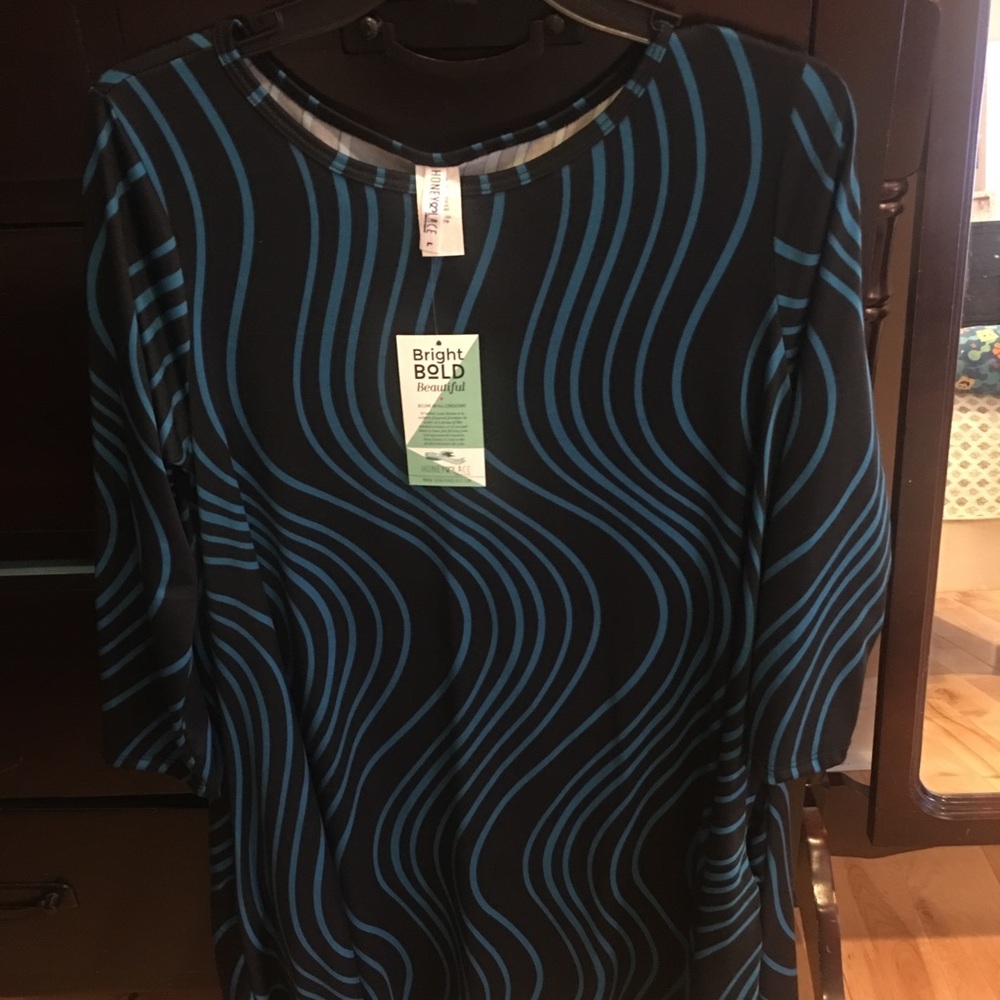 Honey & Lace Brea Dress - New . Black & Teal